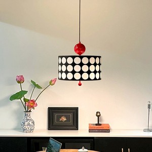 Lámpara colgante vintage con diseño de lunares, redonda, E27, LED, de una sola cabeza, para dormitorio, sala de estar, decoración del hogar - Product Image 3