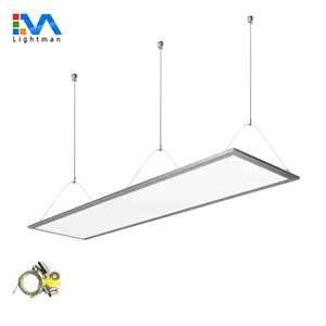 36w 30x120 120x30 1200x300 300x1200 Cool White LED Flat Light Panel with hanging wire for suspending install