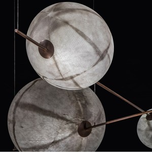 Creative Designer Silk Chandelier Round <b>Led</b> <b>Light</b> For Living Room Bedroom Home Decor - Product Image 2