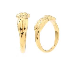 2025 Boutique mode conception abstraite en gros personnalisé bijoux en acier inoxydable plaqué or 18 carats anneau de corps humain - Product Image 3