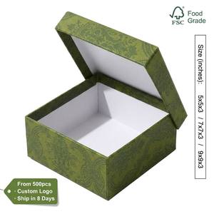 Boîte à bijoux en papier kraft avec logo personnalisé, gaufrée, étanche, emballage cadeau, vente en gros, RTS, petite série, OEM - Product Image 1