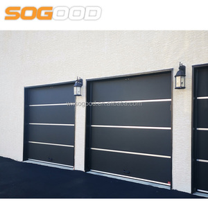 <span class=keywords><strong>Porte</strong></span> <span class=keywords><strong>de</strong></span> <span class=keywords><strong>garage</strong></span> automatique en panneaux sandwich, design moderne, en aluminium et acier trempé, étanche, avec isolation en mousse, vente chaude - Product Image 4