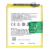Baterai Ponsel Isi Ulang Li-ion 3.85V 3500mAh BLP695 Berkualitas Tinggi Grosir untuk Smartphone OPPO Realme 2 Pro Tersedia