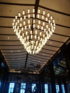 Luminaire suspendu rond à LED pour <span class=keywords><strong>salon</strong></span>, intérieur, maison, plafond, en verre de Murano, lustres et suspensions, vente chaude - Product Image 4