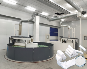 Ligne de production de rouleaux de <span class=keywords><strong>coton</strong></span> chirurgical et médical avec décapillatrice à <span class=keywords><strong>disque</strong></span>, mélangeur et ouvreur, machine à carder et machine à rouler le <span class=keywords><strong>coton</strong></span> - Product Image 1