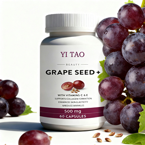 Extrait de pépins de raisin en gélules molles avec vitamine E, marque privée OEM/ODM, antioxydant et complément pour la santé de la peau, vente en gros - Product Image 4