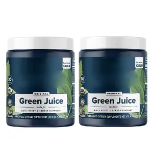Etiqueta privada verde suco bebida vegan, orgânico, altamente nutritivo, suplemento de saúde, redefinir a perda de peso, super alimentos em pó