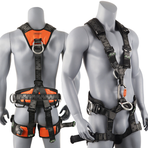 Imbracatura di Sicurezza Completa in Poliestere Certificata CE con 5 Anelli a D in Alluminio, Protezione Anticaduta, Resistenza alla Rottura 1500kg, Portata 150kg - Product Image 2