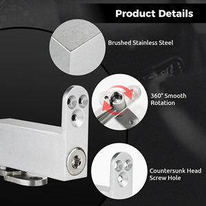 Hiện đại tự động đóng cửa phòng ngủ cửa gỗ 60kg Công suất 360 độ xoay vô hình thép không gỉ Phụ kiện cửa sổ - Product Image 4