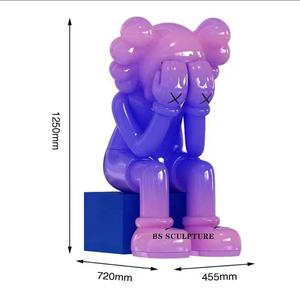 Artisanat résine art décor à la maison <span class=keywords><strong>1m50</strong></span> fibre de verre violent ours sculpture - Product Image 5