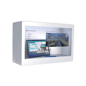 custom HD 1080P 32 Inch cabinets case video Showcase flexible screen touch panel Box Monitor small Transparent lcd display