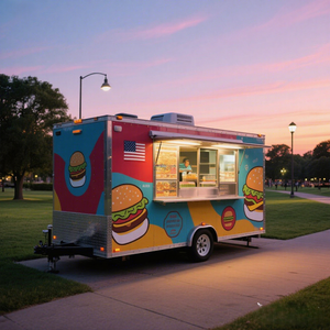 Remorque de camion amovible entièrement équipée en fibre de verre et aluminium, modèle 2025, pour café mobile, restauration rapide, snacks et chips – Spécial USA - Product Image 1