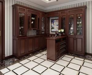 Meuble de rangement à vin modulaire en bois massif moderne de luxe sur mesure avec grande capacité pour le salon, la salle à manger - Product Image 5