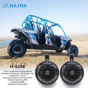 HASDA-Haut-parleur étanche à double canal, 8 pouces, éclairage LED en option, pour bateau, ATV, UTV, yacht, camping-car, golf - Product Image 5