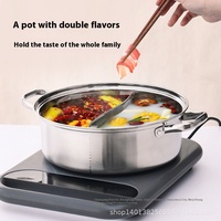 Yolecen Yuan Yang Guo 304 acier inoxydable grande capacité cuisinière à Induction classique usage domestique marmite bassin ustensiles de cuisine spécial chaud