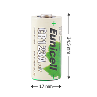 Batterie au lithium Cr123a 3v 1500mah Cr2 avec languettes pour compteur électronique