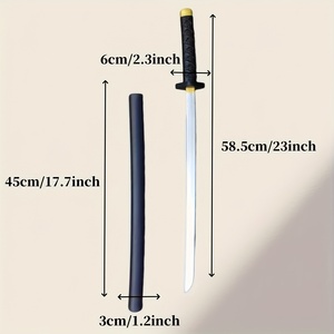 Épée et bouclier <span class=keywords><strong>de</strong></span> samouraï <span class=keywords><strong>ninja</strong></span> Eilite, accessoire <span class=keywords><strong>de</strong></span> costume d'Halloween, jouet pour enfants, sûr, doux, réaliste, léger, en mousse PU - Product Image 2