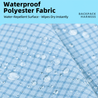 Harnais de luxe respirant et imperméable pour chat et chien, avec logo personnalisé, sans traction, réfléchissant, en maille douce, avec sac à dos – Vente en gros