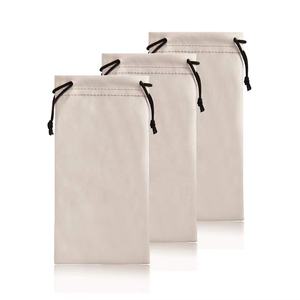 Großhandel Fertigware 9*18cm Weicher Zugbeutel Maßgefertigte Mikrofaser-Brillen- und Sonnenbrillen-Tasche Etui - Product Image 2