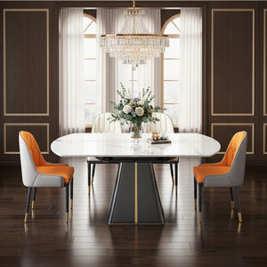 2026 New Arrivals High End Smart Convertible Rectangular to Round <b>Extendable</b> Large <b>Dining</b> <b>Table</b> for Room Furniture CT18 Selected - Product Image 4