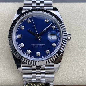 Reloj Mecánico de Lujo de Súper Calidad, Bicolor, Resistente al Agua, 41 mm, Acero CFactory 904L, 3235 126-334, Correa Jubilee con Diamantes Azules - Product Image 1