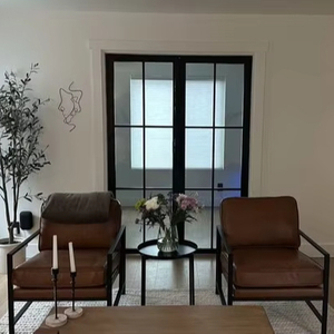 Dễ dàng cài đặt pháp nội thất đơn/đôi kính <span class=keywords><strong>wrought</strong></span> cửa sắt sơn tĩnh điện sắt OEM thiết kế cửa kính - Product Image 5