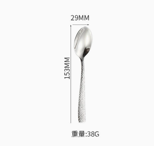 DFU233 Customized luxury Hammered handle stainless steel cutlery table knife steak knife table <b>forks</b> <b>dessert</b> <b>forks</b> customized - Product Image 5