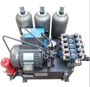Piston accumulator station and nitrogen cylinder group hydraulic