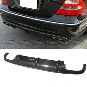 For Mercedes Benz W209 CLK Rear Bumper Lip <b>Diffuser</b> with Carbon Fiber Fins Spoiler Winglet Splitter New <b>Car</b> Tuning Product - Product Image 2