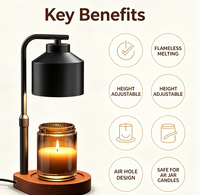 Lampe chauffe-bougie avec minuterie, décoration d'intérieur, cadeaux d'anniversaire pour femmes