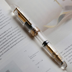 MAJOHN P140 Large Clear Fountain Pen No. 8 40 Pen <strong>Nib</strong> Hard Rubber Piston Large Capacity Absorbing Color <strong>Ink</strong> for Writing Gift Box - Product Image 1