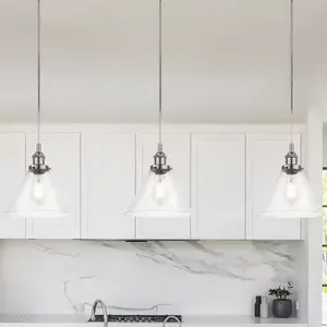 Dining Table Pendant Lights Chandelier Brass Metal Pendant Suppliers 3-Light Crystal Pendant Light For Kitchen Island