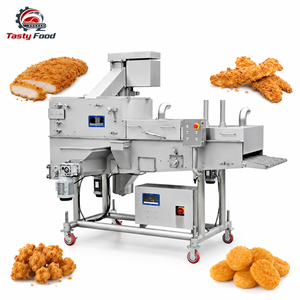 Commercial Fresh Meat Preduster Machine Meat Strip Dry <b>Flour</b> Coating Machine for Fried Food - Product Image 2