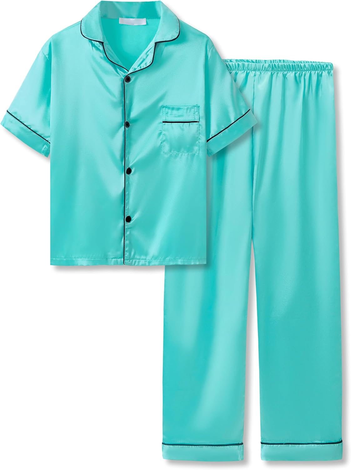 Manica corta blu acqua