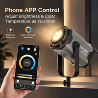 FG 500X JIXIO Lumière de studio professionnelle COB 500W Haute puissance RGB Bi-couleur 2700-6500K Modes de contrôle multiples Éclairage photographique