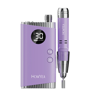 HOWYEA Portable chez les tampons professionnels Podologie Manucure Bonne note Cuticule Tenue Mèches Creuses Maison la Perceuse à Ongles One Touch