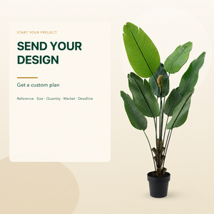 Arbre <span class=keywords><strong>bananier</strong></span> artificiel de 140 cm, plante en PE à feuilles persistantes, pot en plastique fait main, décoration intérieure pour mariage et remise de diplôme - Product Image 2