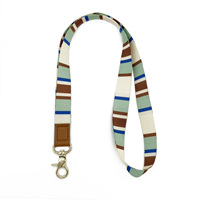 Fanhua gantungan kunci leher tali kulit, dompet kunci Kapal Pesiar dengan klip tali Lanyard lencana Id poliester tahan lama