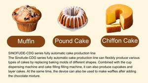 Four à Tunnel Entièrement Automatique SINOFUDE en Promotion pour la Fabrication de Gâteaux et de Cupcakes, Machine Multifonctionnelle de Dépose de Muffins - Product Image 5