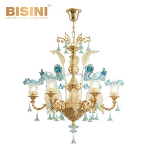 Ottone antico 6-<span class=keywords><strong>teste</strong></span> di Illuminazione A Sospensione Lampadario, Imitato Cigno di Disegno Decorativo Per La Casa di Porcellana Luce Del Pendente - Product Image 5