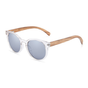 Gafas de Sol Redondas Retro de Bambú <span class=keywords><strong>para</strong></span> <span class=keywords><strong>Hombre</strong></span> y Mujer, <span class=keywords><strong>Lentes</strong></span> Polarizadas con Protección UV400, Montura Ligera de Madera - Product Image 4
