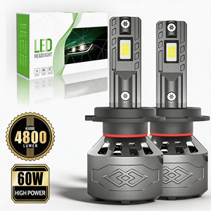 Phares LED H3 G1 en aluminium aéronautique, 60W, 4800Lm, 6500K, 12-24V, pour concessionnaires internationaux et garages de réparation - Product Image 1