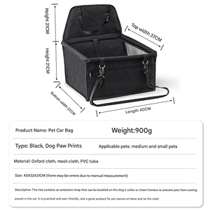 Siège auto surélevé pour <span class=keywords><strong>chien</strong></span> Oxford imperméable, portable, pour transport extérieur et voyage, <span class=keywords><strong>housse</strong></span> de siège auto pour animaux de compagnie, vente en gros - Product Image 6