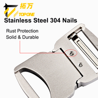 Boucle à dégagement rapide en alliage d'aluminium robuste de 38 mm pour ceinture tactique d'extérieur