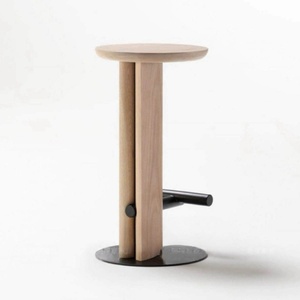 Silla de <span class=keywords><strong>Bar</strong></span> de Madera Maciza Nórdica, Silla de <span class=keywords><strong>Bar</strong></span> de Metal de Lujo Ligero, Taburete Alto, Silla Alta Creativa y Sencilla - Product Image 3