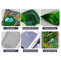 Sachets Mylar Personnalisés Premium 3,5g 7g pour Herbes Sèches et Fleurs, Anti-Odeur, Découpés sur Mesure, Ziplock, Sachets Mylar Doux au Toucher 8ème Taille avec Boîtes Brillantes