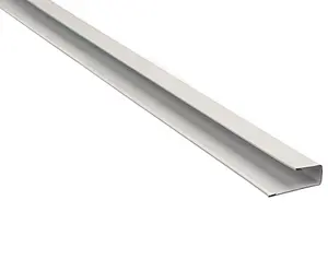 10 ft.L x 1 1/2 pulgadas de aluminio J-Trim en negro blanco