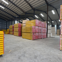 H20 Timber Beam Concrete Formwork System Wooden Beam LVL Construction Shuttering Beam Waterproof Coating Yellow Red Ends