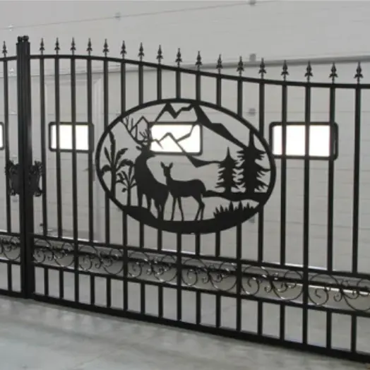 Vendita diretta in fabbrica durabilità a vita recinzione cancello esterno in metallo