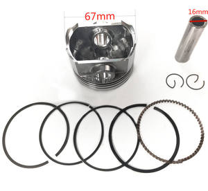 Pièces de moteur de moto : Piston de 67 mm adapté aux pistons et segments Zongshen Honda CG250. Kit moteur de vélo - Product Image 3